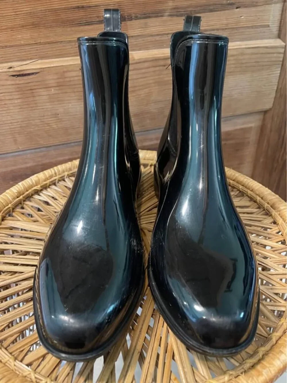 Lauren Ralph Lauren Tally-Bo-Rai Chelsea Ankle Rain Boots in Black size 10B